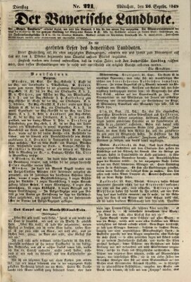 Der Bayerische Landbote Dienstag 26. September 1848