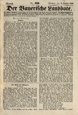 Der Bayerische Landbote Mittwoch 4. Oktober 1848