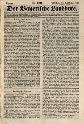 Der Bayerische Landbote Sonntag 8. Oktober 1848