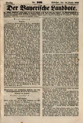 Der Bayerische Landbote Dienstag 14. November 1848