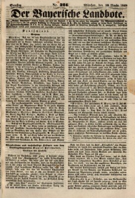 Der Bayerische Landbote Samstag 18. November 1848