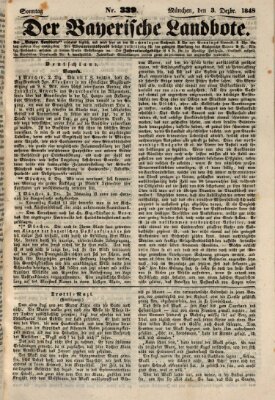 Der Bayerische Landbote Sonntag 3. Dezember 1848