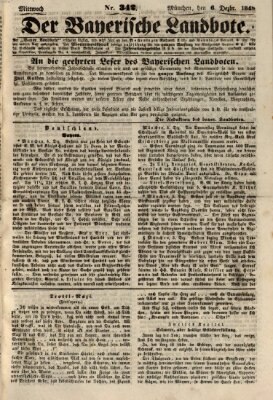 Der Bayerische Landbote Mittwoch 6. Dezember 1848