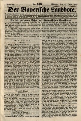 Der Bayerische Landbote Sonntag 17. Dezember 1848