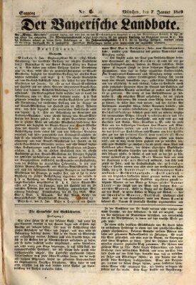 Der Bayerische Landbote Sonntag 7. Januar 1849