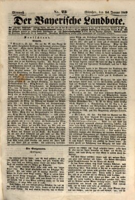 Der Bayerische Landbote Mittwoch 24. Januar 1849