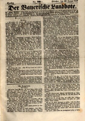 Der Bayerische Landbote Samstag 27. Januar 1849