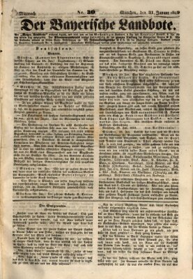 Der Bayerische Landbote Mittwoch 31. Januar 1849