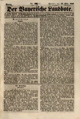 Der Bayerische Landbote Sonntag 18. März 1849