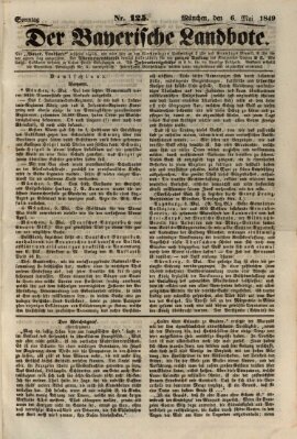 Der Bayerische Landbote Sonntag 6. Mai 1849