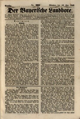 Der Bayerische Landbote Samstag 12. Mai 1849