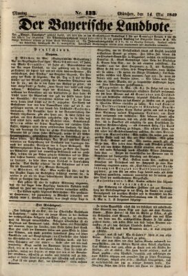 Der Bayerische Landbote Montag 14. Mai 1849