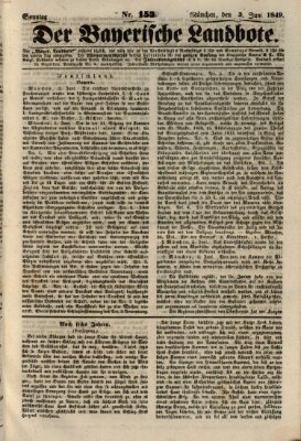 Der Bayerische Landbote Sonntag 3. Juni 1849