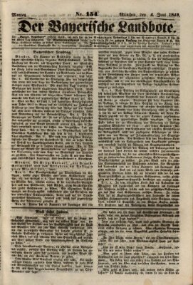 Der Bayerische Landbote Montag 4. Juni 1849