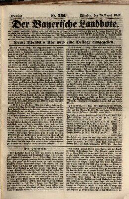 Der Bayerische Landbote Samstag 25. August 1849