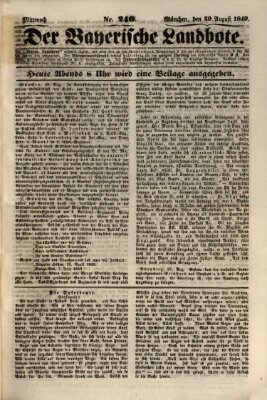 Der Bayerische Landbote Mittwoch 29. August 1849