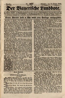 Der Bayerische Landbote Dienstag 13. November 1849