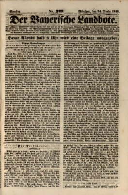 Der Bayerische Landbote Samstag 24. November 1849