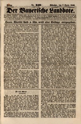 Der Bayerische Landbote Freitag 7. Dezember 1849