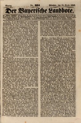 Der Bayerische Landbote Montag 31. Dezember 1849