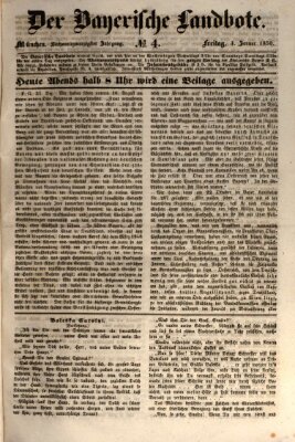 Der Bayerische Landbote Freitag 4. Januar 1850