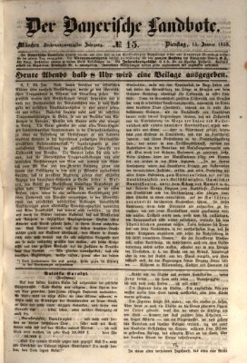 Der Bayerische Landbote Dienstag 15. Januar 1850