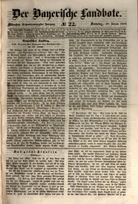 Der Bayerische Landbote Sonntag 20. Januar 1850