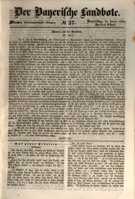 Der Bayerische Landbote Donnerstag 24. Januar 1850