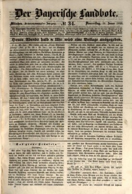 Der Bayerische Landbote Donnerstag 31. Januar 1850