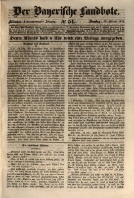 Der Bayerische Landbote Samstag 16. Februar 1850