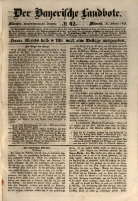 Der Bayerische Landbote Mittwoch 27. Februar 1850