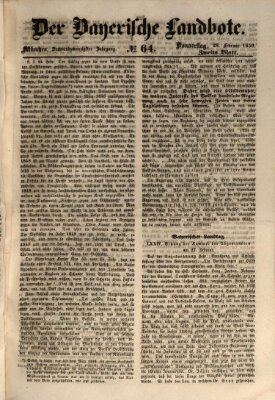 Der Bayerische Landbote Donnerstag 28. Februar 1850