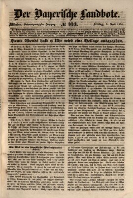 Der Bayerische Landbote Freitag 5. April 1850