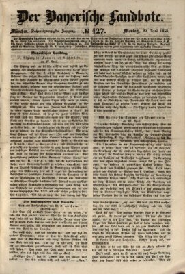 Der Bayerische Landbote Montag 29. April 1850