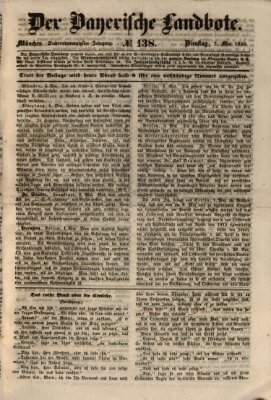 Der Bayerische Landbote Dienstag 7. Mai 1850