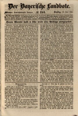 Der Bayerische Landbote Samstag 15. Juni 1850