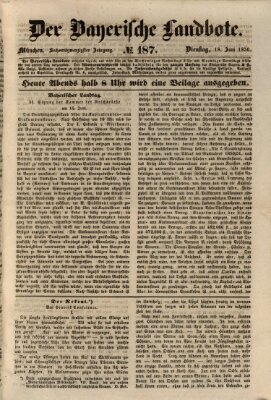 Der Bayerische Landbote Dienstag 18. Juni 1850