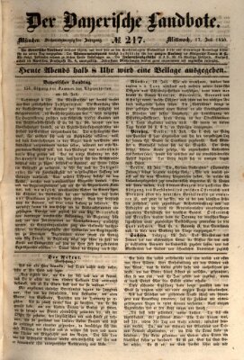 Der Bayerische Landbote Mittwoch 17. Juli 1850