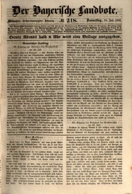 Der Bayerische Landbote Donnerstag 18. Juli 1850