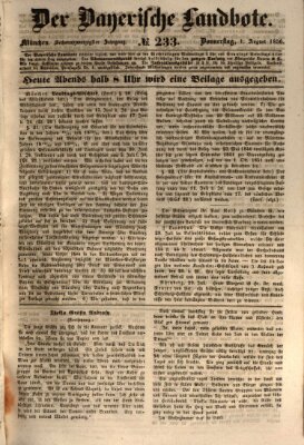 Der Bayerische Landbote Donnerstag 1. August 1850