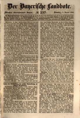 Der Bayerische Landbote Sonntag 4. August 1850