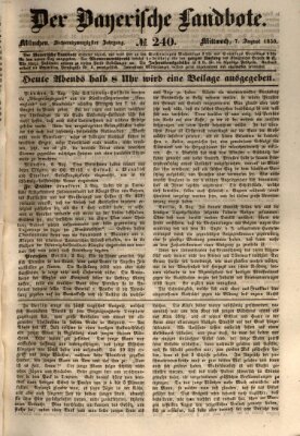 Der Bayerische Landbote Mittwoch 7. August 1850