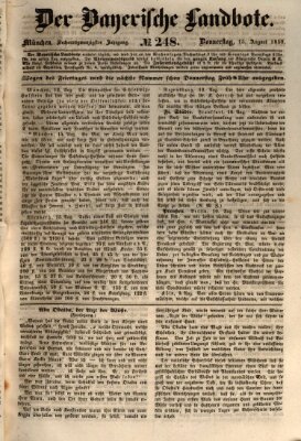 Der Bayerische Landbote Donnerstag 15. August 1850