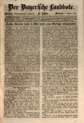 Der Bayerische Landbote Mittwoch 4. September 1850