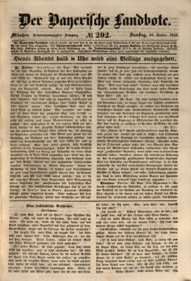 Der Bayerische Landbote Samstag 28. September 1850