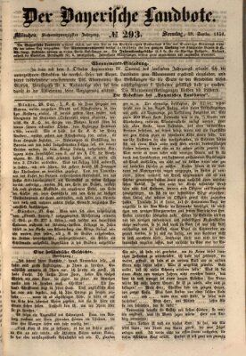 Der Bayerische Landbote Sonntag 29. September 1850