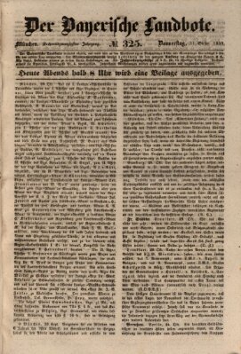 Der Bayerische Landbote Donnerstag 31. Oktober 1850