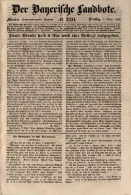 Der Bayerische Landbote Dienstag 5. November 1850