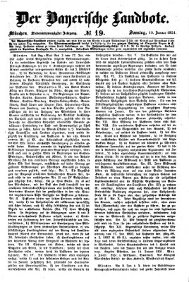 Der Bayerische Landbote Sonntag 19. Januar 1851