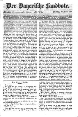 Der Bayerische Landbote Montag 27. Januar 1851